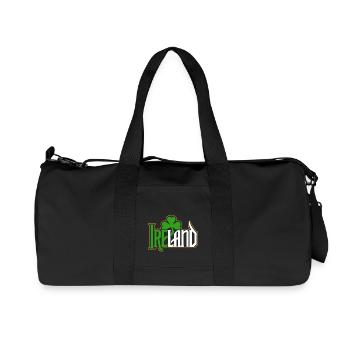 Ireland - Happy St. Patrick's Day - Shamrock - Recycled Canvas Sports Bag by Stanley/Stella - black - Front