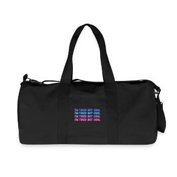 Inscription sentimentale fatiguée mais cool - Sac de sport en toile recyclée Stanley/Stella - noir - Devant