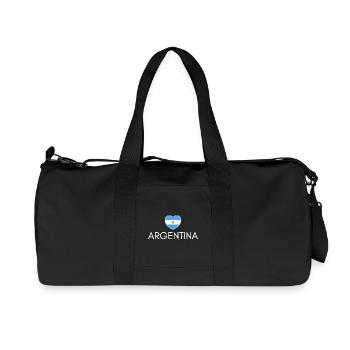 Heart with Argentina flag, I love Argentina - Recycled Canvas Sports Bag by Stanley/Stella - black - Front