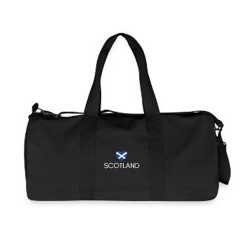 Heart with Scotland flag, Scottish pride - Recycled Canvas Sports Bag by Stanley/Stella - black - Front