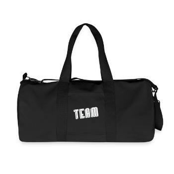 Team Spirit Bold Tinted Vintage Font - Recycled Canvas Sports Bag by Stanley/Stella - black - Front