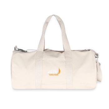 Evolution de la voile - orange/blanc - Sac de sport en toile recyclée Stanley/Stella - blanc naturel - Devant