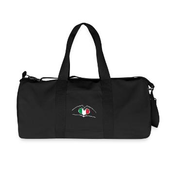 I love Italy - heart hands - Recycled Canvas Sports Bag by Stanley/Stella - black - Front