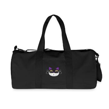 Grinsekatze Tshirt kids laugh funny gift - Recycled Canvas Sports Bag by Stanley/Stella - black - Front