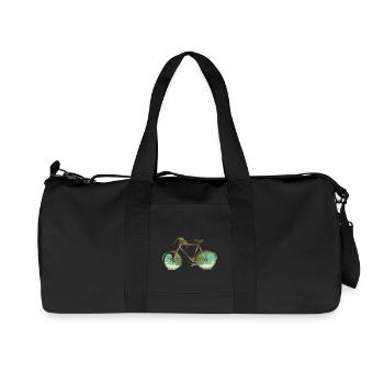 bicycle mountain bike cyclist mountain bike - Recycled Canvas Sports Bag by Stanley/Stella - black - Front