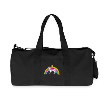 licorne - Sac de sport en toile recyclée Stanley/Stella - noir - Devant