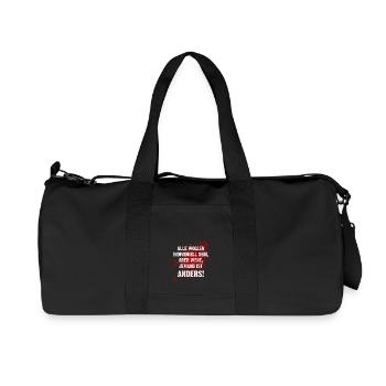 Anders sein - Recycelte Canvas-Sporttasche von Stanley/Stella - Schwarz - Vorne