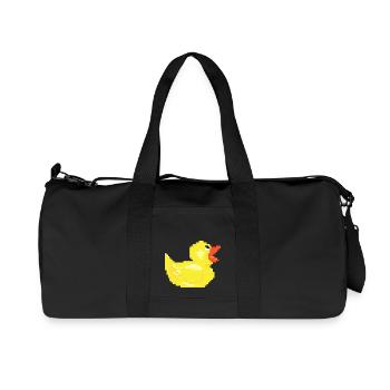 Duck duck pixel retro optics gift poison - Recycled Canvas Sports Bag by Stanley/Stella - black - Front