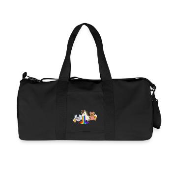 Rainbow Pferd Bär Hase Junggesellenabschied Bier - Recycelte Canvas-Sporttasche von Stanley/Stella - Schwarz - Vorne