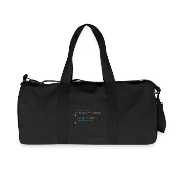 devise de la vie - Sac de sport en toile recyclée Stanley/Stella - noir - Devant