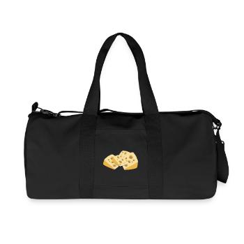 swiss cheese - Recycelte Canvas-Sporttasche von Stanley/Stella - Schwarz - Vorne