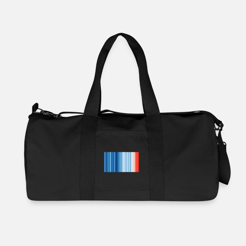 Klimawandel - Show your stripes - Recycelte Canvas-Sporttasche von Stanley/Stella - Schwarz