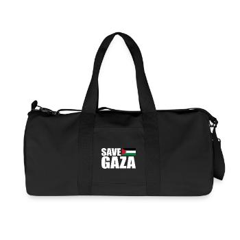 Save gaza - Recycled Canvas Sports Bag by Stanley/Stella - black - Front
