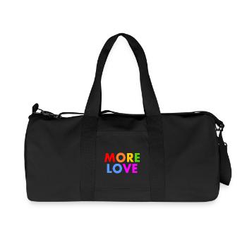 More love - Recycled Canvas Sports Bag by Stanley/Stella - black - Front