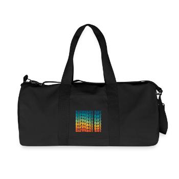 Birthday Boy Groovy Retro Vintage Birthday - Recycled Canvas Sports Bag by Stanley/Stella - black - Front