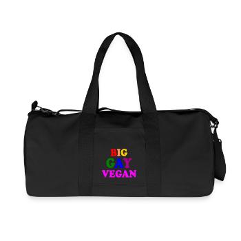Big gay vegan - Recycelte Canvas-Sporttasche von Stanley/Stella - Schwarz - Vorne
