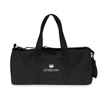 Cœur Luxembourg, j’adore le Luxembourg - Sac de sport en toile recyclée Stanley/Stella - noir - Devant