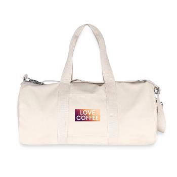 Kaffee Liebe im Farbverlauf - Recycelte Canvas-Sporttasche von Stanley/Stella - Naturweiß - Vorne