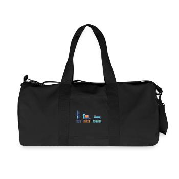 Essen Zocken Schlafen Gamer Spruch - Recycelte Canvas-Sporttasche von Stanley/Stella - Schwarz - Vorne