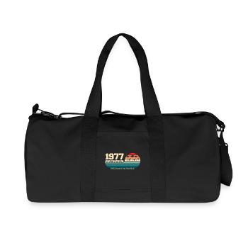 48e anniversaire 1977 Vintage 1977 Retro Sunset - Sac de sport en toile recyclée Stanley/Stella - noir - Devant