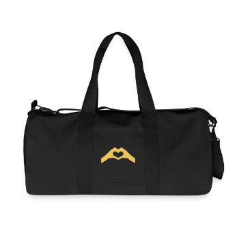 Herz Hände Silhouette - Recycelte Canvas-Sporttasche von Stanley/Stella - Schwarz - Vorne