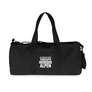 Therapie - Alpen - Recycelte Canvas-Sporttasche von Stanley/Stella - Schwarz - Vorne
