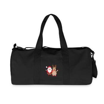 rudolph santa - Recycelte Canvas-Sporttasche von Stanley/Stella - Schwarz - Vorne