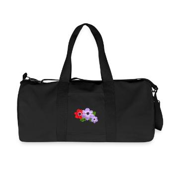 fleurs lys tulipes orchidées ger dahlia de tournesol - Sac de sport en toile recyclée Stanley/Stella - noir - Devant