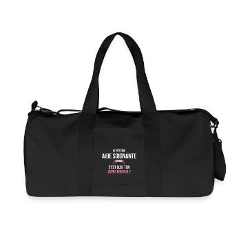 Aide soignante super pouvoir femme - Sac de sport en toile recyclée Stanley/Stella - noir - Devant
