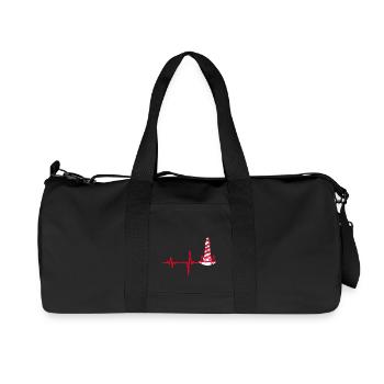 Gift Heartbeat Lighthouse - Recycled Canvas Sports Bag by Stanley/Stella - black - Front