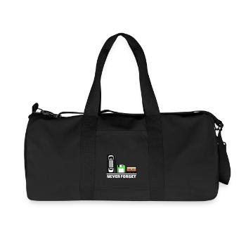 Never Forget Floppy Disk Retro Shirt 80s - Recycled Canvas Sports Bag by Stanley/Stella - black - Front