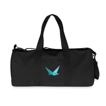 Vogel Schwalbe Origami Polygon - Recycelte Canvas-Sporttasche von Stanley/Stella - Schwarz - Vorne