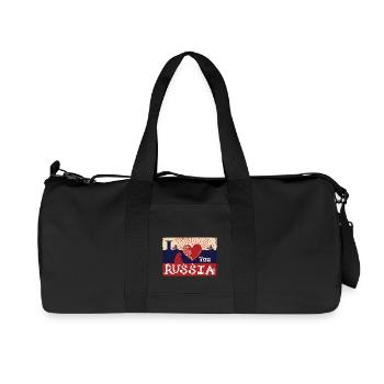 I love you Russia - Recycelte Canvas-Sporttasche von Stanley/Stella - Schwarz - Vorne
