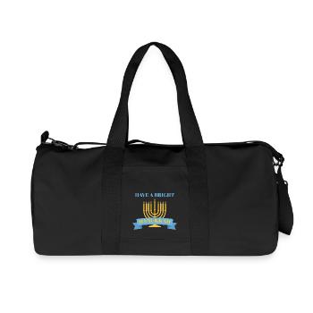 Hanukkah, Chanukkah, Lichterfest, Geschenk, Shirt - Recycelte Canvas-Sporttasche von Stanley/Stella - Schwarz - Vorne