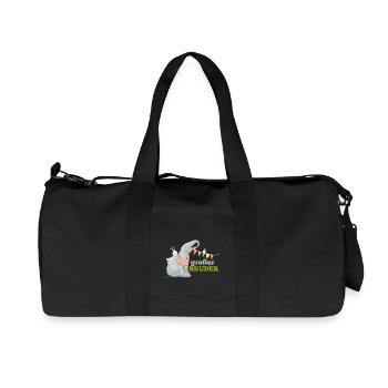 großer Bruder Elefant Hase - Recycelte Canvas-Sporttasche von Stanley/Stella - Schwarz - Vorne