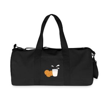 Biscuits with milk breakfast gift idea - Recycled Canvas Sports Bag by Stanley/Stella - black - Front