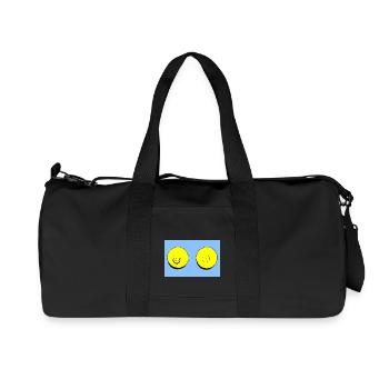 lemon light blue - Recycled Canvas Sports Bag by Stanley/Stella - black - Front