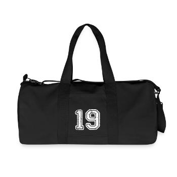 19 - Recycled Canvas Sports Bag by Stanley/Stella - black - Front