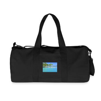 Lagon de Bora Bora - Sac de sport en toile recyclée Stanley/Stella - noir - Devant