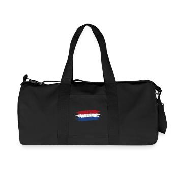 Dutch Flag Brush Strokes Tee - Recycled Canvas Sports Bag by Stanley/Stella - black - Front