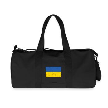 Ukraine Flag Distressed - Recycled Canvas Sports Bag by Stanley/Stella - black - Front