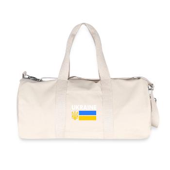 Ukraine - Recycelte Canvas-Sporttasche von Stanley/Stella - Naturweiß - Vorne