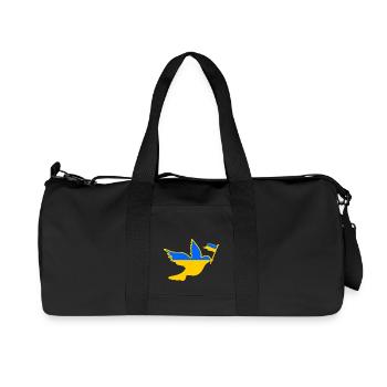Ukraine - Sac de sport en toile recyclée Stanley/Stella - noir - Devant