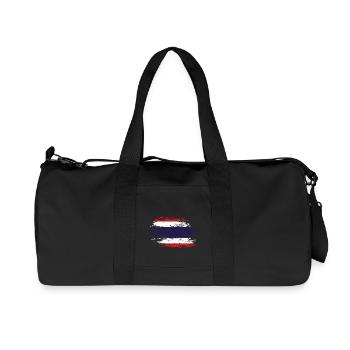 Thailand flag used - Recycled Canvas Sports Bag by Stanley/Stella - black - Front