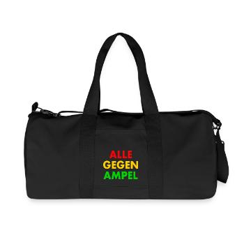 Alle gegen ampel - Recycelte Canvas-Sporttasche von Stanley/Stella - Schwarz - Vorne