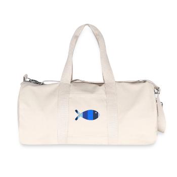 POISSON - Sac de sport en toile recyclée Stanley/Stella - blanc naturel - Devant