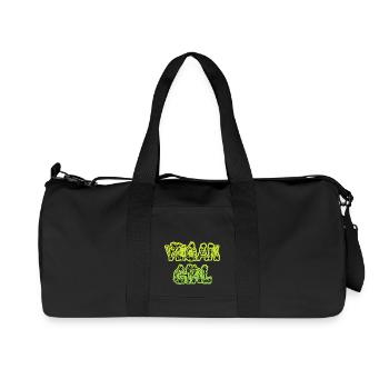 Vegan Girl - Recycled Canvas Sports Bag by Stanley/Stella - black - Front