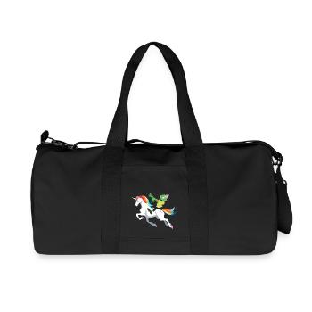 Happy Halloween Zombie Unicorn drôle de cadeau - Sac de sport en toile recyclée Stanley/Stella - noir - Devant