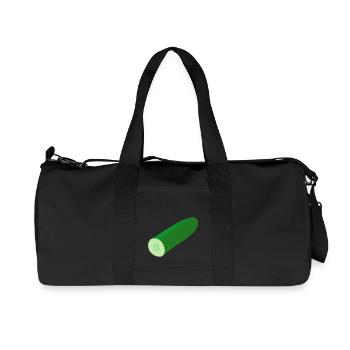 gurken cucumber cucumbers veggie gemuese vegetable - Recycelte Canvas-Sporttasche von Stanley/Stella - Schwarz - Vorne