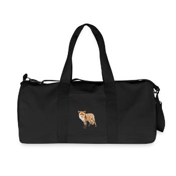 Fox - Recycled Canvas Sports Bag by Stanley/Stella - black - Front